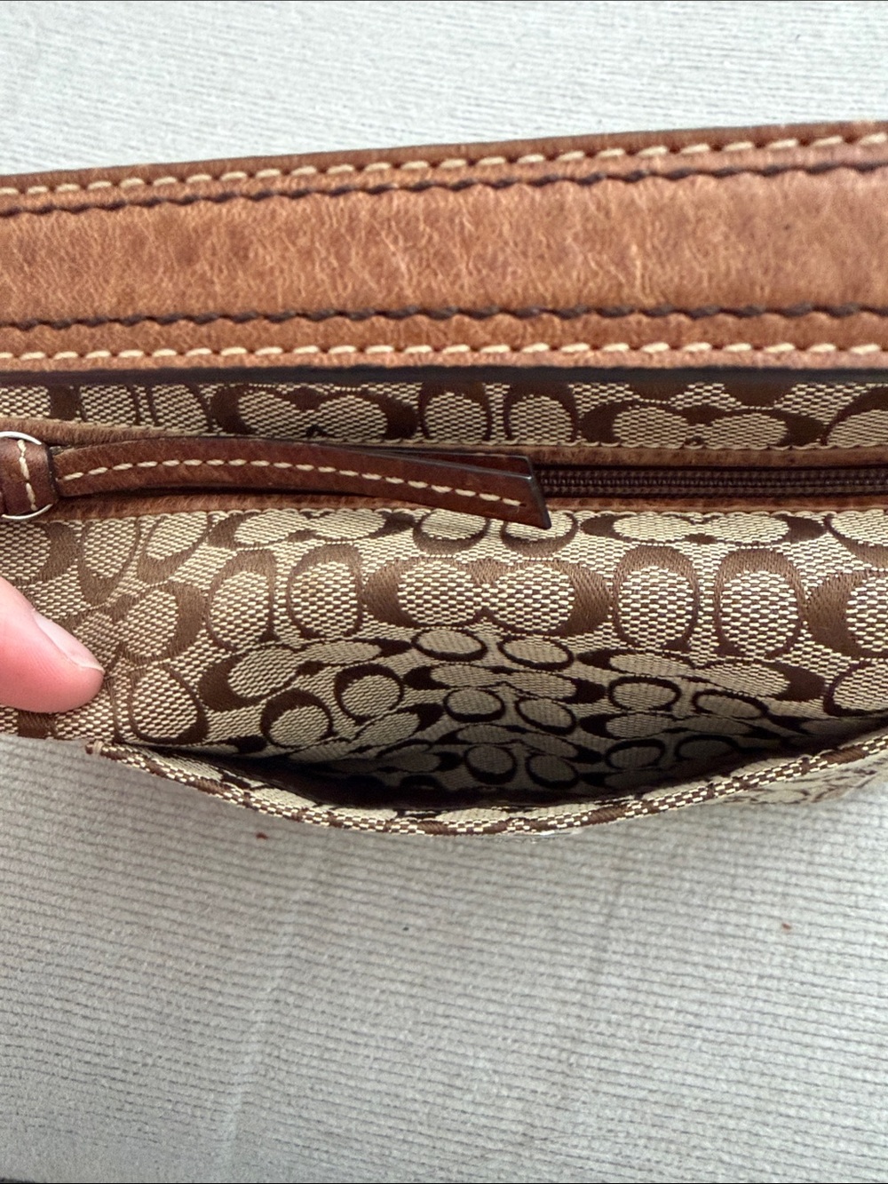 Coach Brown Signature Mini Shoulder Bag - Picture 11 of 12